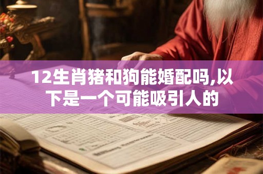 12生肖猪和狗能婚配吗,以下是一个可能吸引人的 12生肖猪和狗能婚配吗,以下是一个可能吸引人的