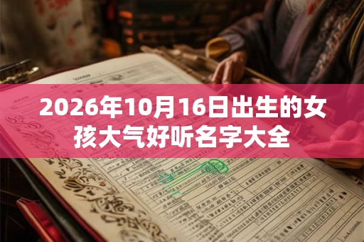 2026年10月16日出生的女孩大气好听名字大全