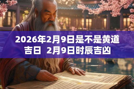 2026年2月9日是不是黄道吉日  2月9日时辰吉凶