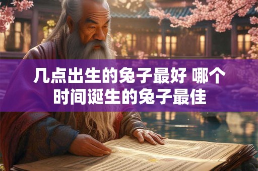 几点出生的兔子最好 哪个时间诞生的兔子最佳