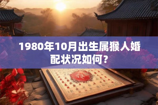 1980年10月出生属猴人婚配状况如何? 1980年10月出生属猴人婚配状况如何?
