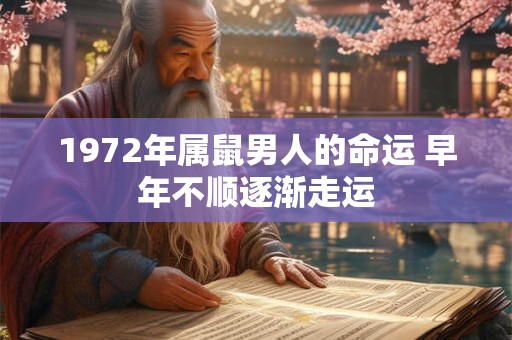 1972年属鼠男人的命运 早年不顺逐渐走运