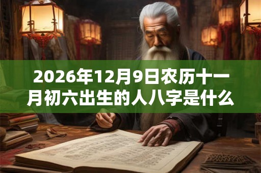 2026年12月9日农历十一月初六出生的人八字是什么