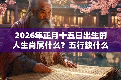 2026年正月十五日出生的人生肖属什么？五行缺什么？