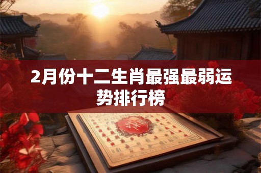 2月份十二生肖最强最弱运势排行榜