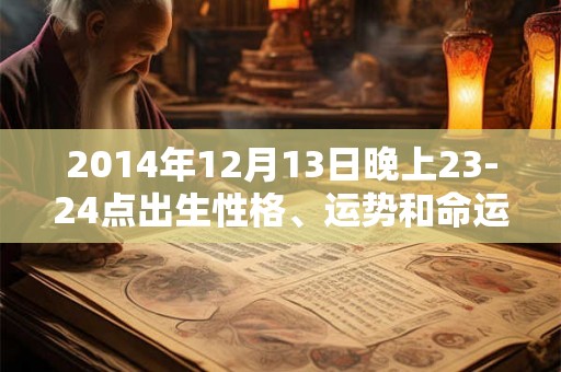 2014年12月13日晚上23-24点出生性格、运势和命运