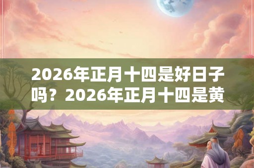 2026年正月十四是好日子吗？2026年正月十四是黄道吉日吗？