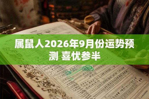 属鼠人2026年9月份运势预测 喜忧参半