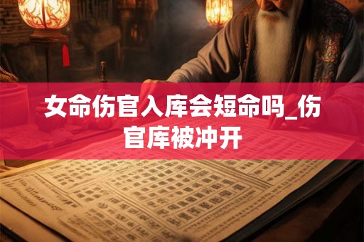 女命伤官入库会短命吗_伤官库被冲开 女命伤官入库会短命吗_伤官库被冲开