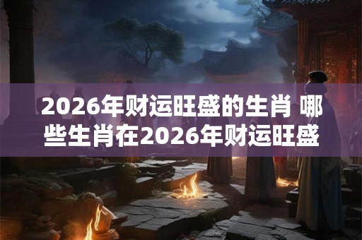2026年财运旺盛的生肖 哪些生肖在2026年财运旺盛 2026年财运旺盛的生肖 哪些生肖在2026年财运旺盛