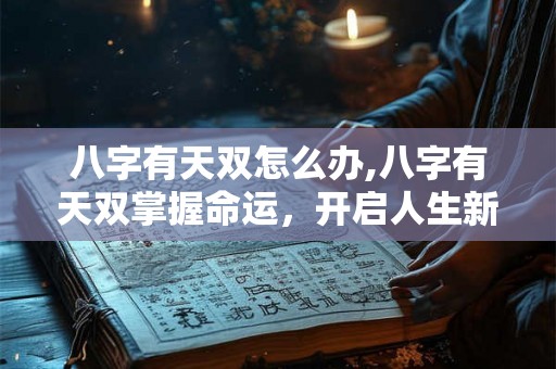 八字有天双怎么办,八字有天双掌握命运，开启人生新篇章