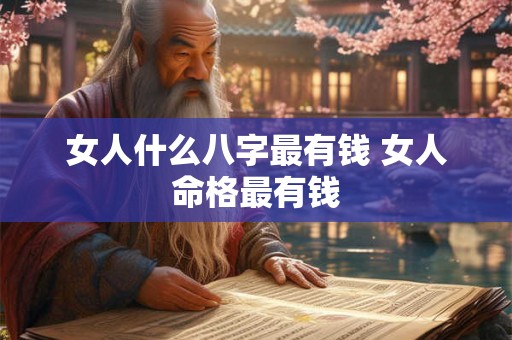 女人什么八字最有钱 女人命格最有钱