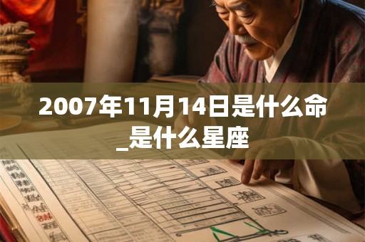 2007年11月14日是什么命_是什么星座 2007年11月14日是什么命_是什么星座