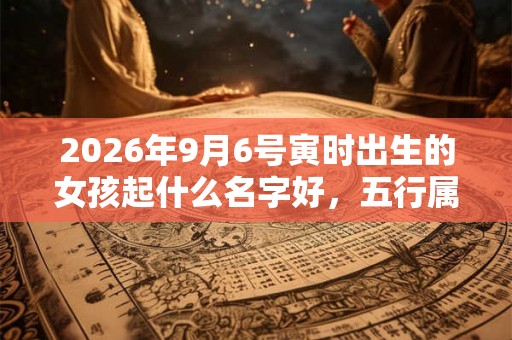 2026年9月6号寅时出生的女孩起什么名字好，五行属什么