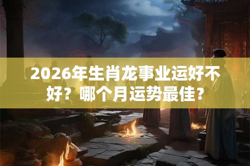 2026年生肖龙事业运好不好?哪个月运势最佳? 2026年生肖龙事业运好不好?哪个月运势最佳?
