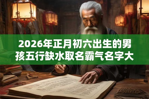 2026年正月初六出生的男孩五行缺水取名霸气名字大全