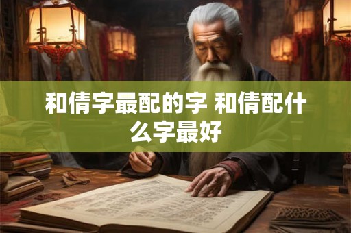 和倩字最配的字 和倩配什么字最好 和倩字最配的字 和倩配什么字最好
