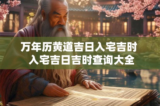万年历黄道吉日入宅吉时  入宅吉日吉时查询大全