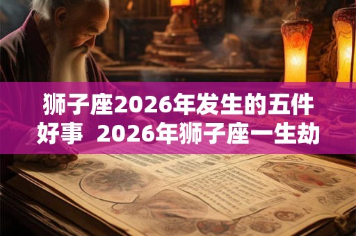 狮子座2026年发生的五件好事  2026年狮子座一生劫难
