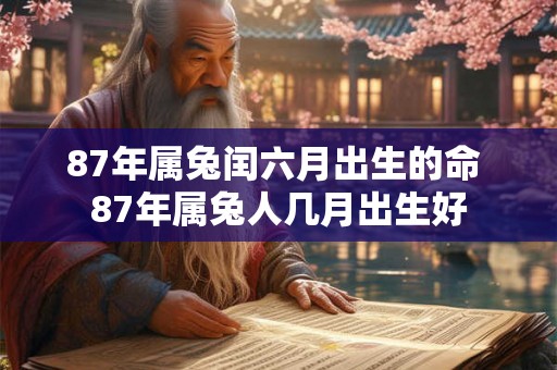 87年属兔闰六月出生的命 87年属兔人几月出生好 87年属兔闰六月出生的命 87年属兔人几月出生好