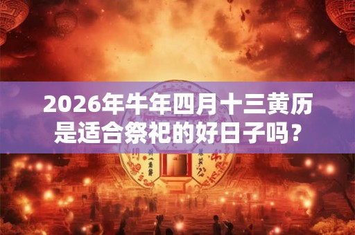 2026年牛年四月十三黄历是适合祭祀的好日子吗？