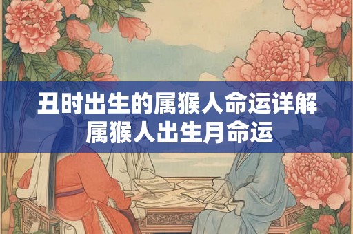 丑时出生的属猴人命运详解 属猴人出生月命运
