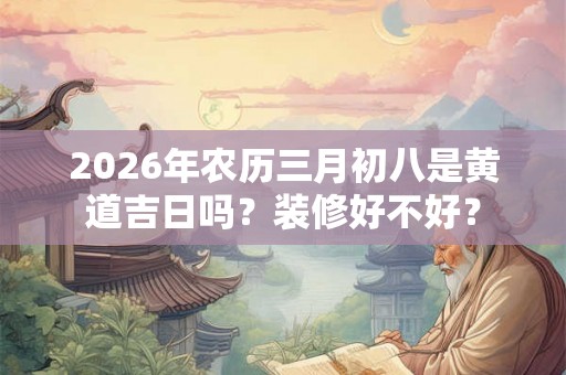 2026年农历三月初八是黄道吉日吗?装修好不好? 2026年农历三月初八是黄道吉日吗?装修好不好?