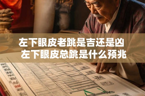左下眼皮老跳是吉还是凶  左下眼皮总跳是什么预兆