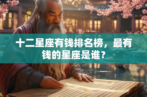 十二星座有钱排名榜，最有钱的星座是谁？