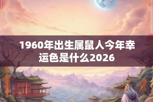 1960年出生属鼠人今年幸运色是什么2026 1960年出生属鼠人今年幸运色是什么2026