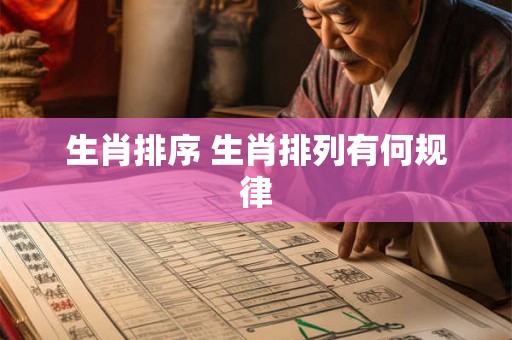 生肖排序 生肖排列有何规律