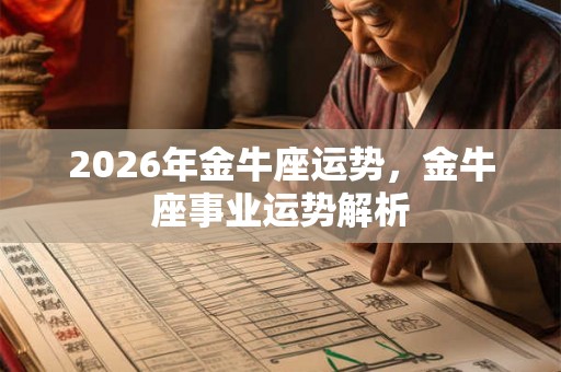 2026年金牛座运势，金牛座事业运势解析