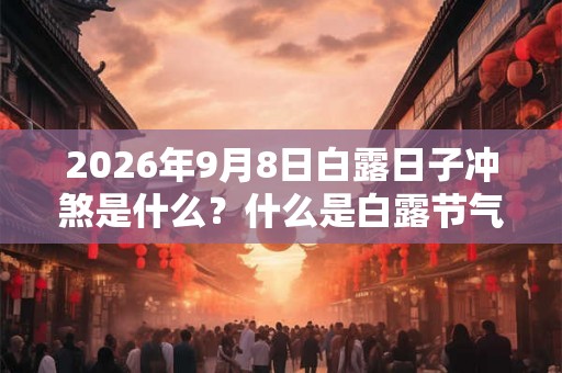 2026年9月8日白露日子冲煞是什么？什么是白露节气？