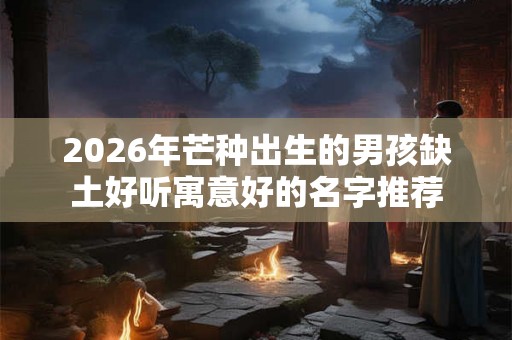 2026年芒种出生的男孩缺土好听寓意好的名字推荐