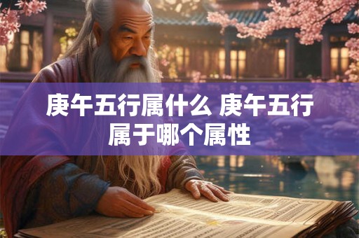 庚午五行属什么 庚午五行属于哪个属性
