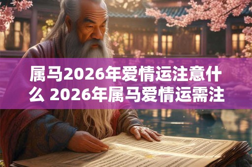 属马2026年爱情运注意什么 2026年属马爱情运需注意 属马2026年爱情运注意什么 2026年属马爱情运需注意