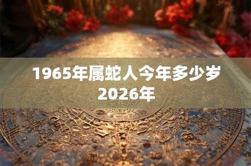 1965年属蛇人今年多少岁2026年