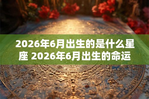 2026年6月出生的是什么星座 2026年6月出生的命运怎么样
