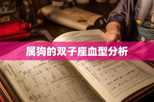 属狗的双子座血型分析