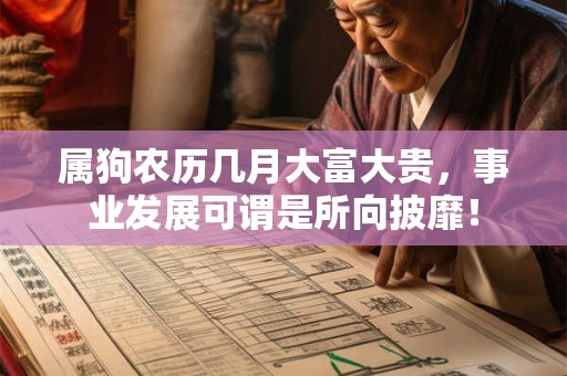 属狗农历几月大富大贵，事业发展可谓是所向披靡！