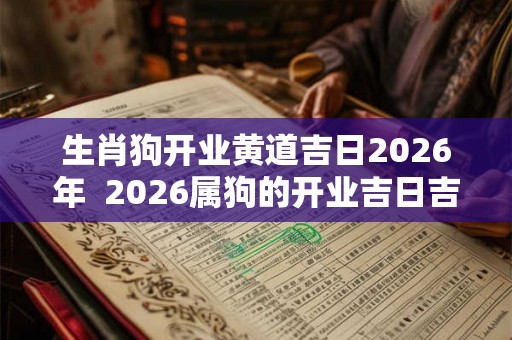 生肖狗开业黄道吉日2026年  2026属狗的开业吉日吉时