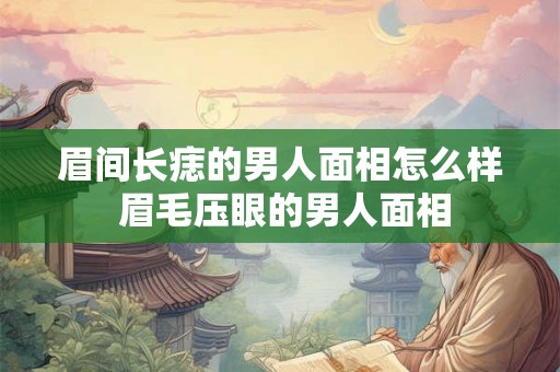 眉间长痣的男人面相怎么样 眉毛压眼的男人面相