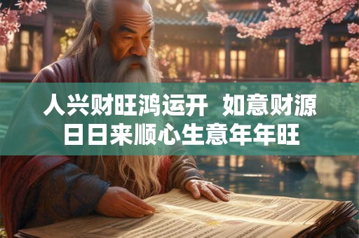 人兴财旺鸿运开 如意财源日日来顺心生意年年旺 人兴财旺鸿运开 如意财源日日来顺心生意年年旺