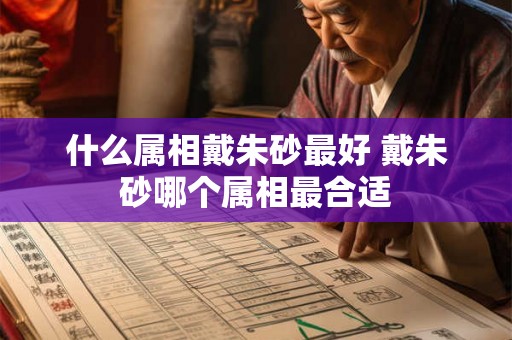 什么属相戴朱砂最好 戴朱砂哪个属相最合适