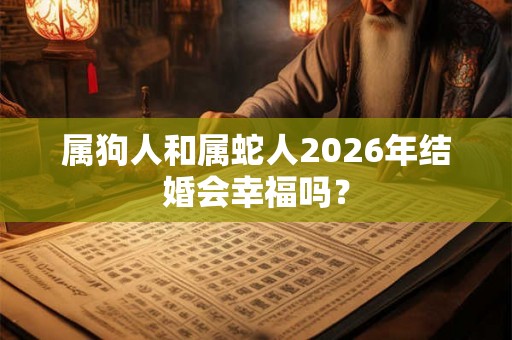 属狗人和属蛇人2026年结婚会幸福吗？