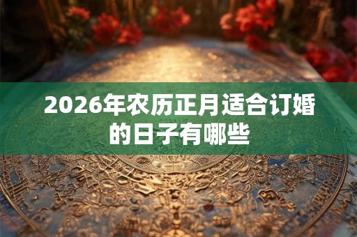 2026年农历正月适合订婚的日子有哪些