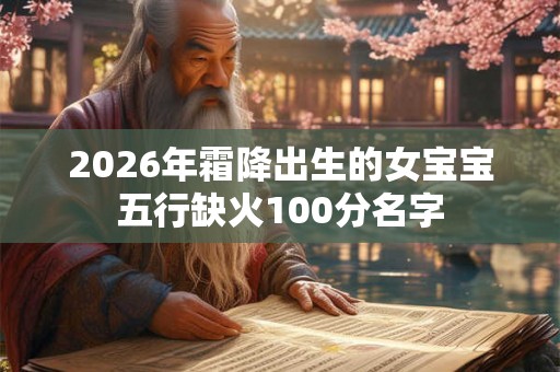 2026年霜降出生的女宝宝五行缺火100分名字 2026年霜降出生的女宝宝五行缺火100分名字