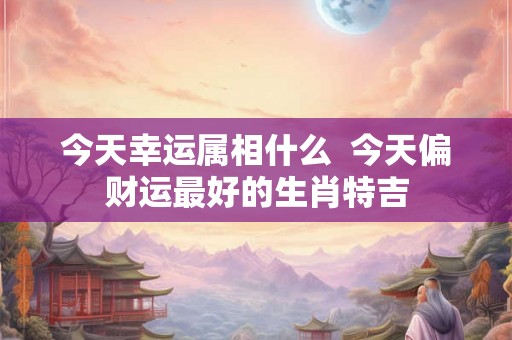 今天幸运属相什么 今天偏财运最好的生肖特吉 今天幸运属相什么 今天偏财运最好的生肖特吉