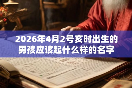 2026年4月2号亥时出生的男孩应该起什么样的名字
