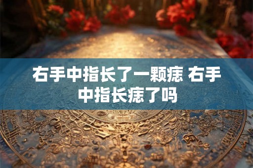 右手中指长了一颗痣 右手中指长痣了吗 右手中指长了一颗痣 右手中指长痣了吗